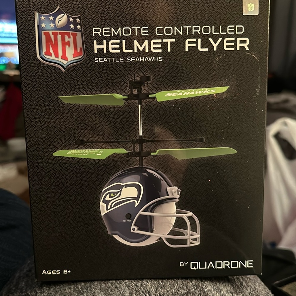 Brand New Seattle Seahawks NFL Remote Controlled Helmet Flyer